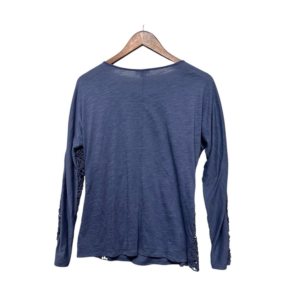 Sundance Lily's Paramour Womens Long Sleeve Crochet Top in‎ Stormy Blue Size S - Picture 3 of 12